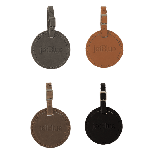 Culver Round Leather Luggage Tag
