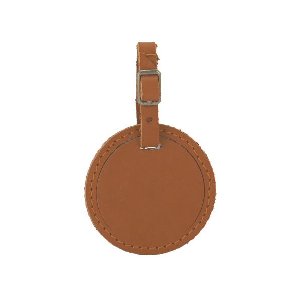 Culver Round Leather Luggage Tag