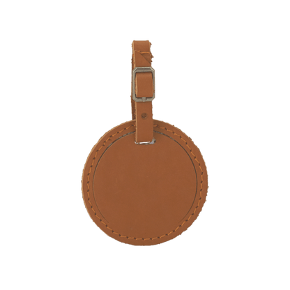 Culver Round Leather Luggage Tag
