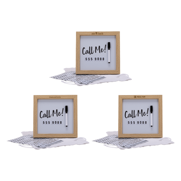 Magnetic Letter White Board with Wood Frame