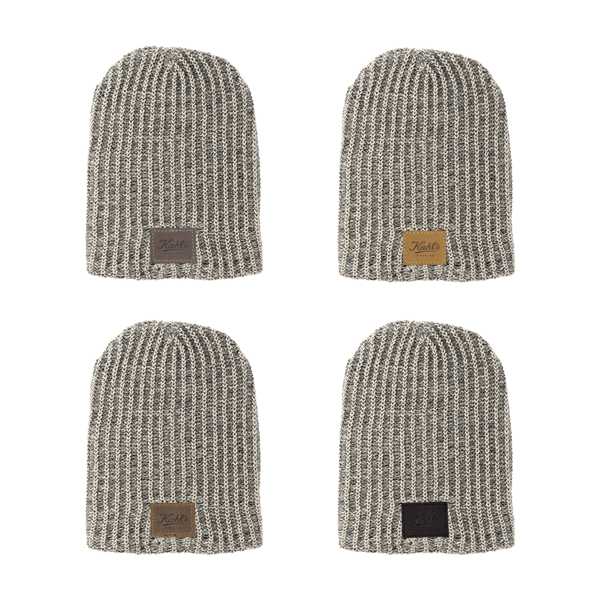 Haberdasher Knit Beanie with Leather Patch