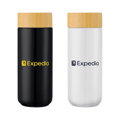 Williston 10oz Double Wall Ceramic Mug w/Bamboo Lid