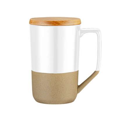 Rochester 15oz Two-Tone Ceramic Mug w/Wood Lid
