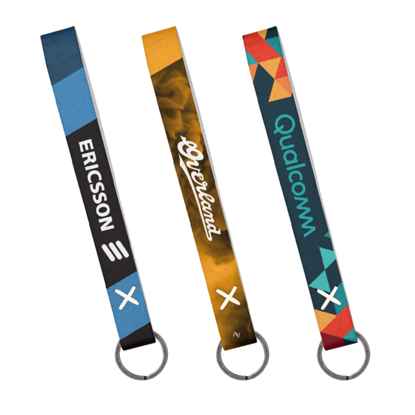 Strickland Dye-Sublimated Felt Wrist Keychain w/ Metal Split Ring