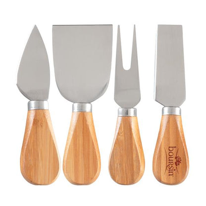 4- Piece Bamboo Cheese Tool Set