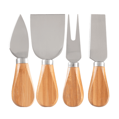 4- Piece Bamboo Cheese Tool Set