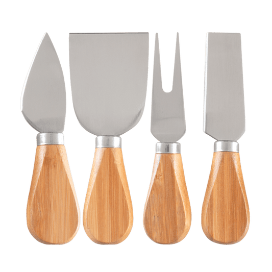 4- Piece Bamboo Cheese Tool Set