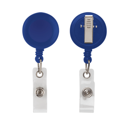 Retractable Zip Cord w/ Epoxy Dome & Vinyl Snap Attachment w/ Bulldog Clip