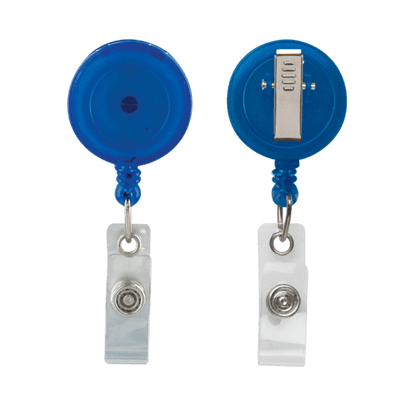 Retractable Zip Cord w/ Epoxy Dome & Vinyl Snap Attachment w/ Bulldog Clip
