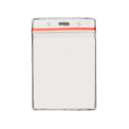 3 5/8" x 4 5/18" Printed Vertical Vinyl Pouch with Zipper