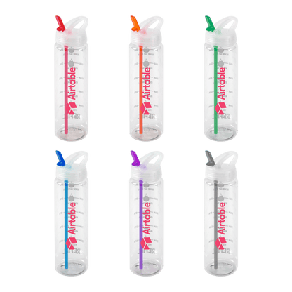 Water Bottle with Flip Up Spout & Hydration Mark  - 32 Oz.