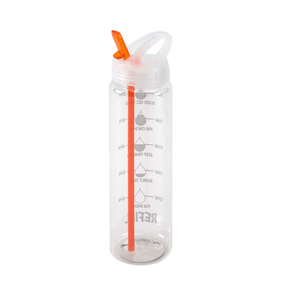 Water Bottle with Flip Up Spout & Hydration Mark  - 32 Oz.