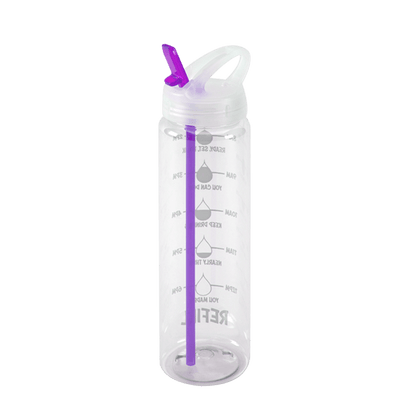 Water Bottle with Flip Up Spout & Hydration Mark  - 32 Oz.