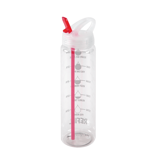 Water Bottle with Flip Up Spout & Hydration Mark  - 32 Oz.