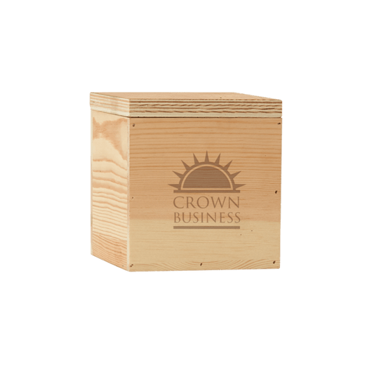 4" x 4" Small Square Wooden Box