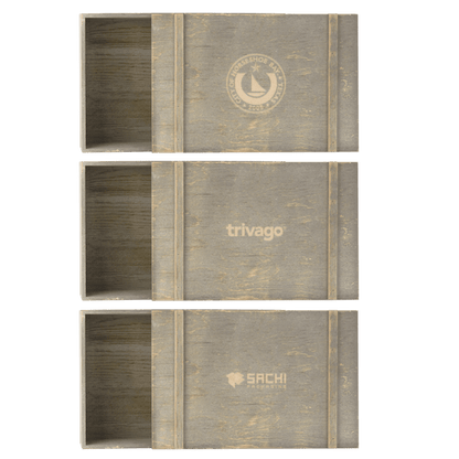 14" x 9" x 4.5" Wooden Gift Box