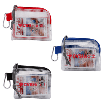 First Aid Kit in a Zippered Clear Nylon Bag