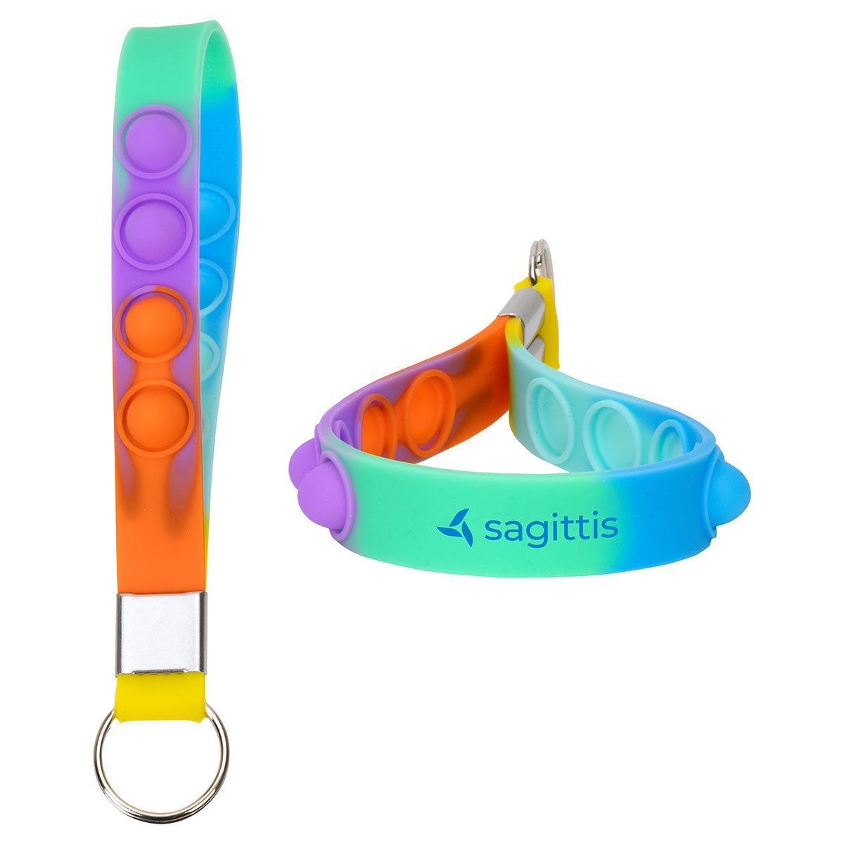 Push Pop Stress Reliever Keychain