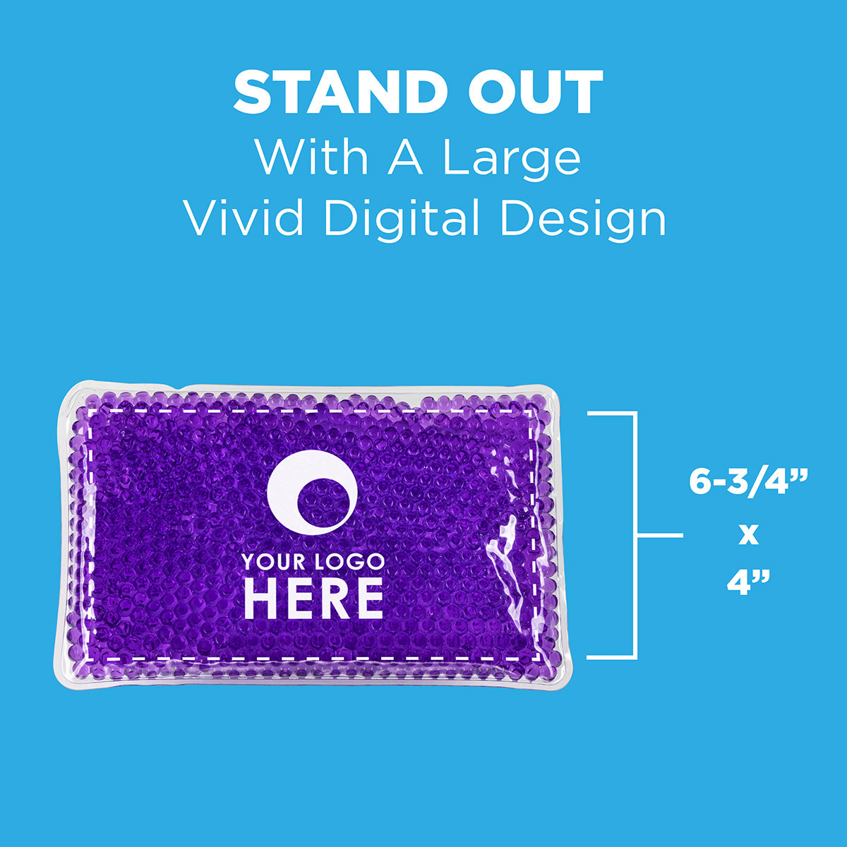 Solid Black Full-Color Aqua Pearls™ Hot/Cold Pack