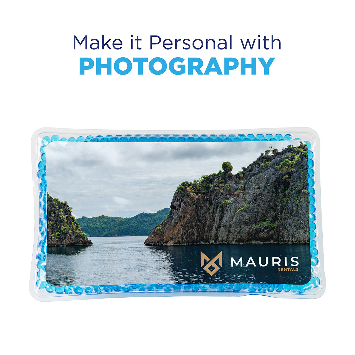 Solid Black Full-Color Aqua Pearls™ Hot/Cold Pack