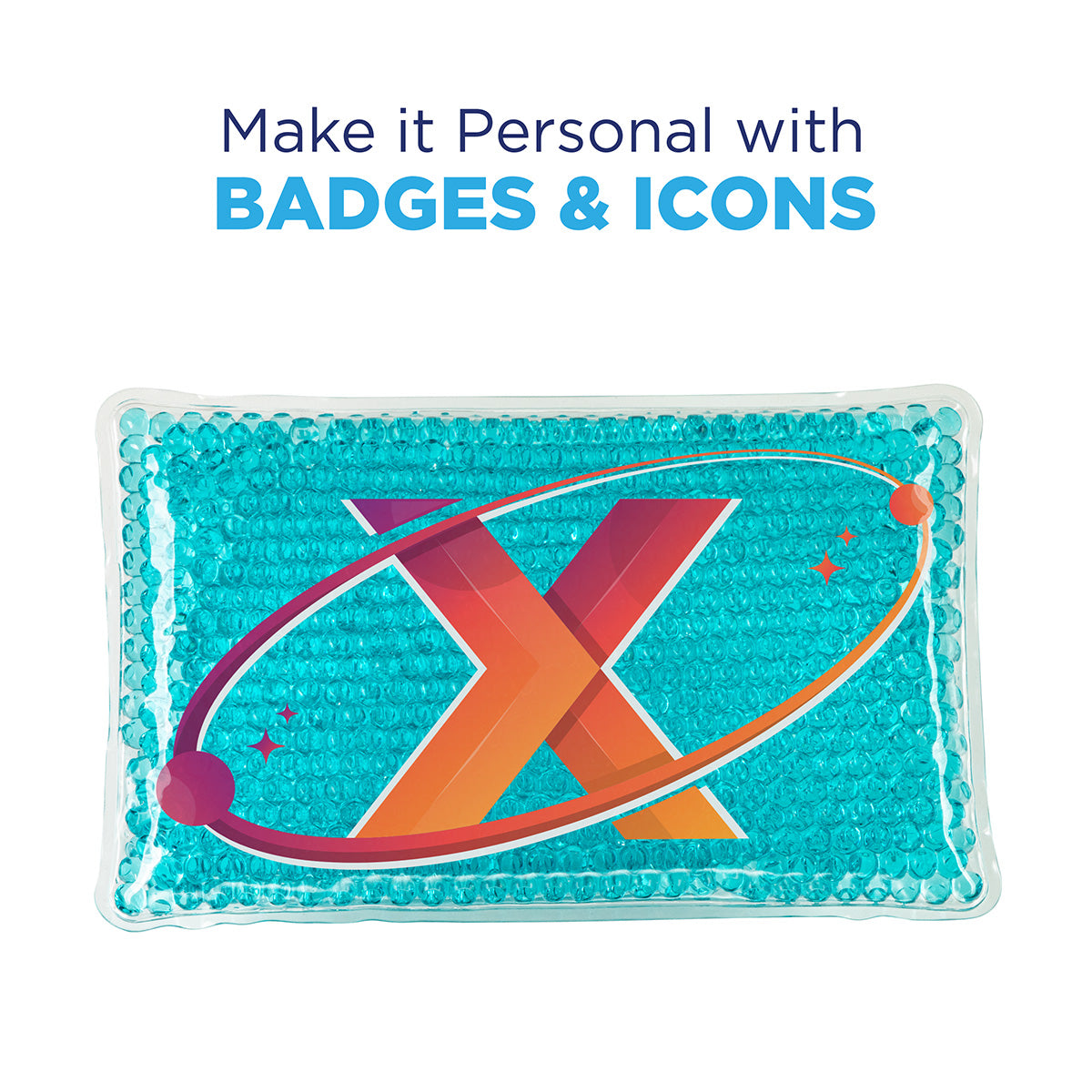 Solid Black Full-Color Aqua Pearls™ Hot/Cold Pack