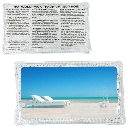 Clear Laid Back Large Rectangle Aqua Pearls™ Hot/Cold Pack