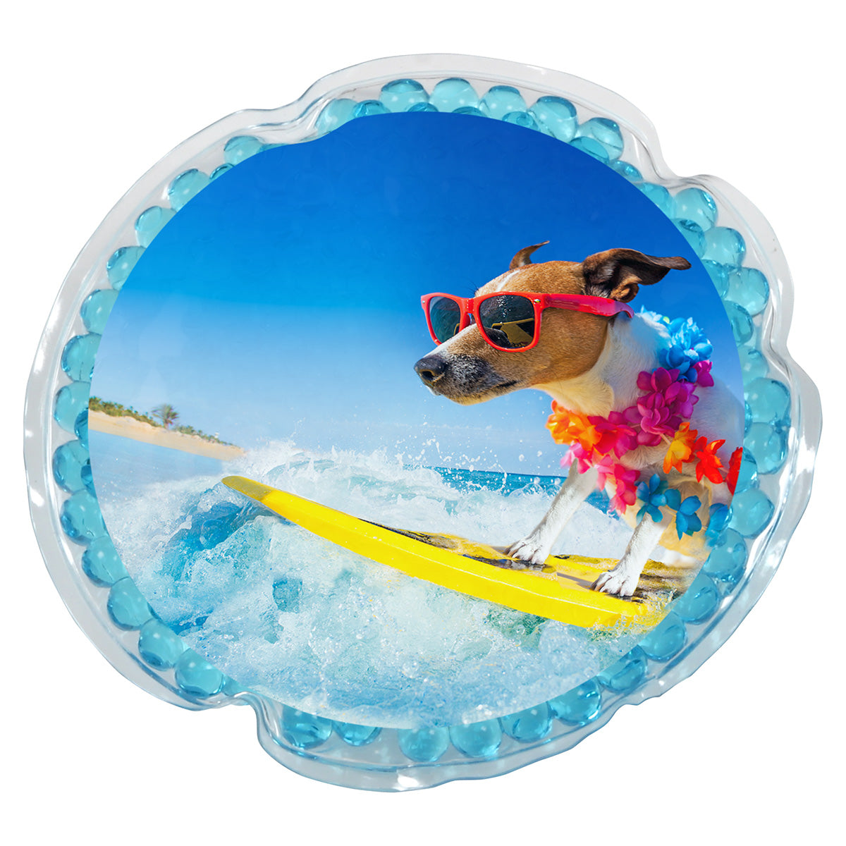 Aqua Blue Surf’n Dog Round Aqua Pearls™ Hot/Cold Pack