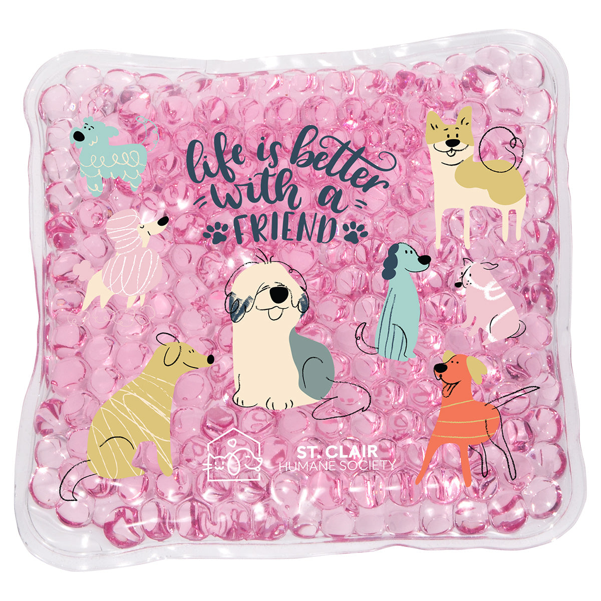 Full-Color Square Aqua Pearls™ Hot/Cold Pack