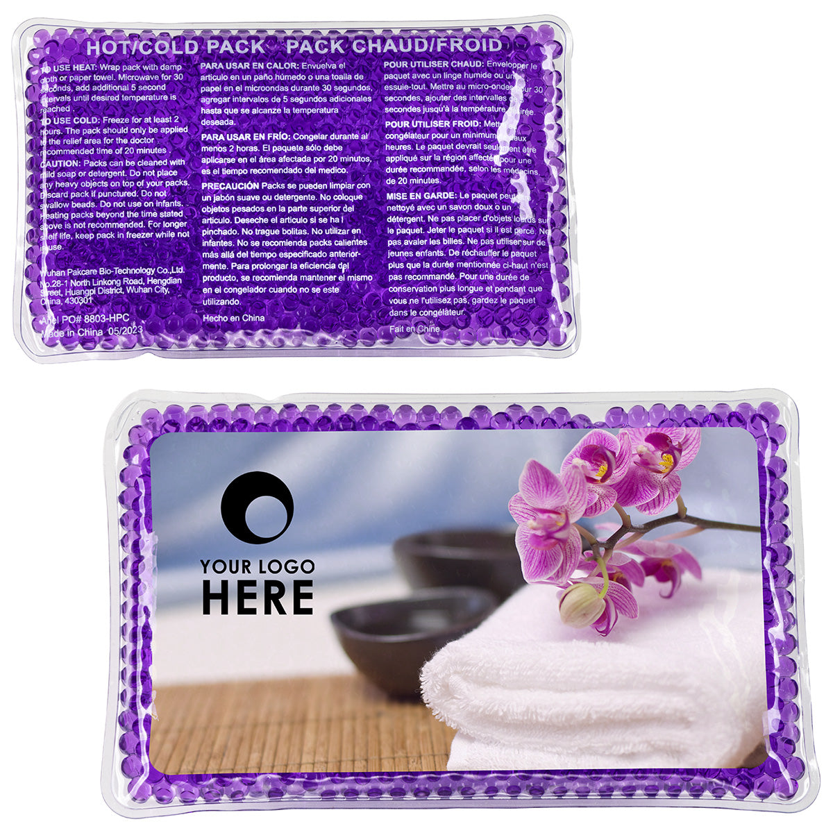 Purple Treat Yourself Large Rectangle Aqua Pearls™ Hot/Cold Pack