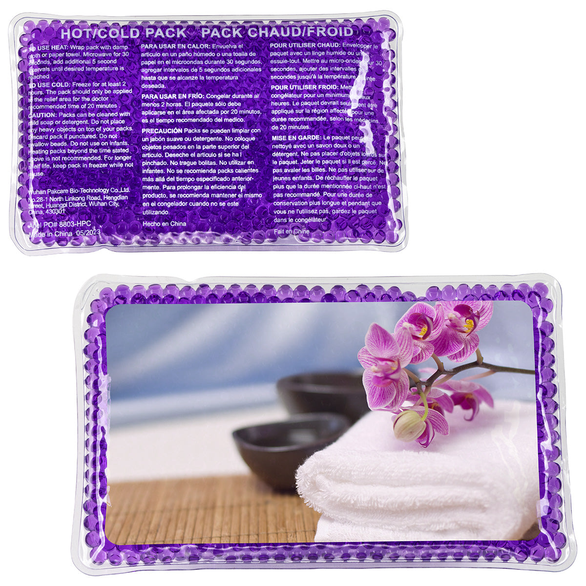 Purple Treat Yourself Large Rectangle Aqua Pearls™ Hot/Cold Pack