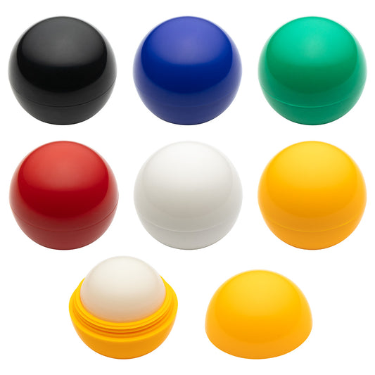 Black Well-Rounded Convex Lip Balm
