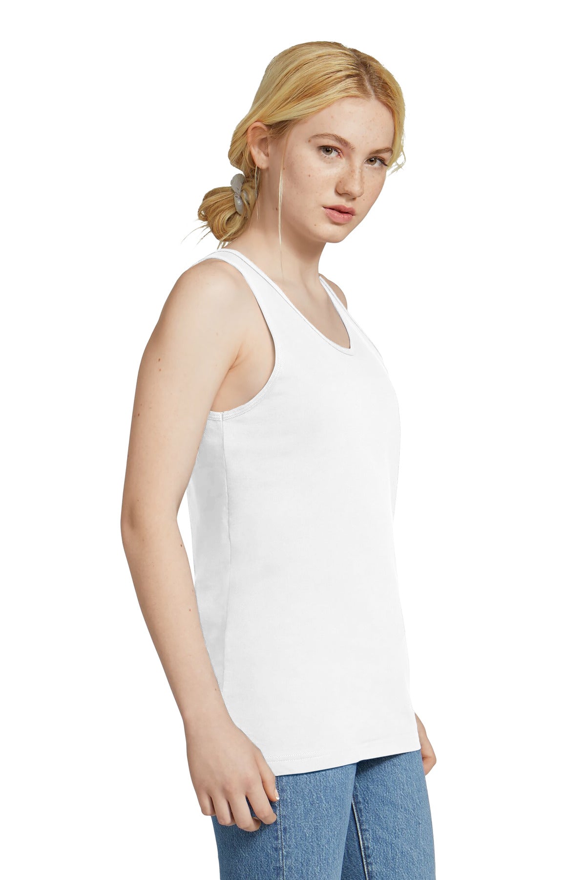 White American Apparel Fine Jersey Unisex Tank 2408