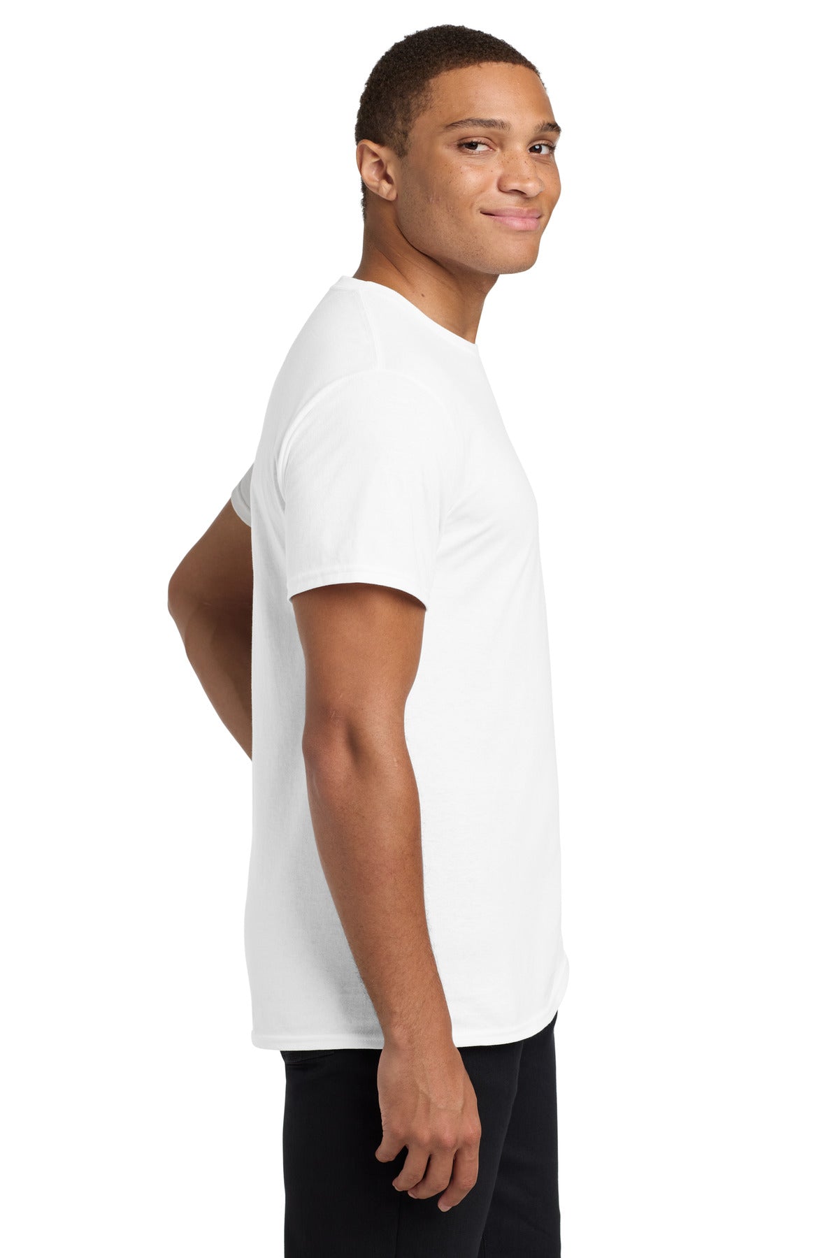 White Hanes - Authentic 100% Cotton T-Shirt with Pocket. 5590