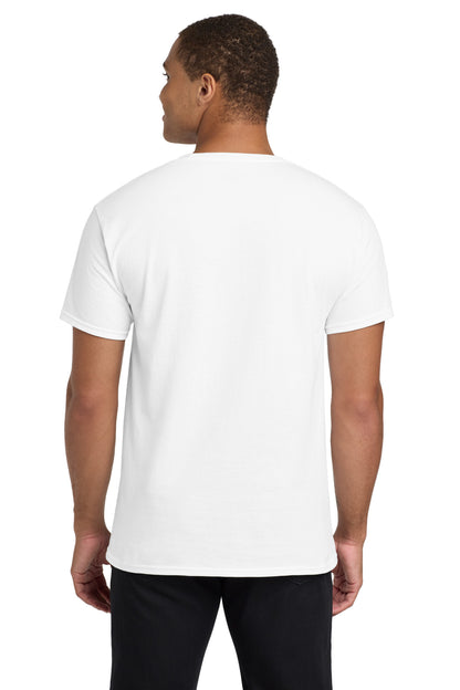 White Hanes - Authentic 100% Cotton T-Shirt with Pocket. 5590