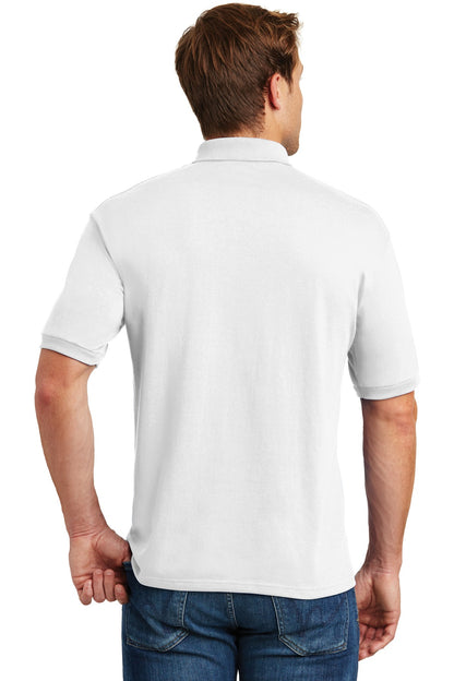 White Hanes EcoSmart - 5.2-Ounce Jersey Knit Sport Shirt 054X