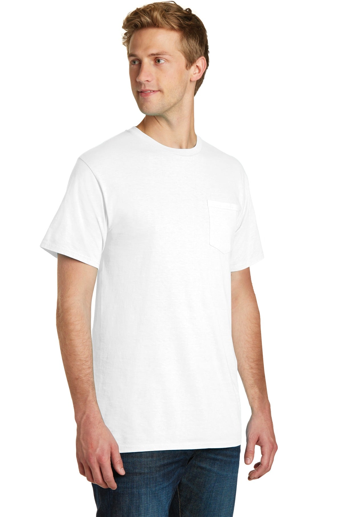 White Port & Company Beach Wash Garment-Dyed Pocket Tee. PC099P