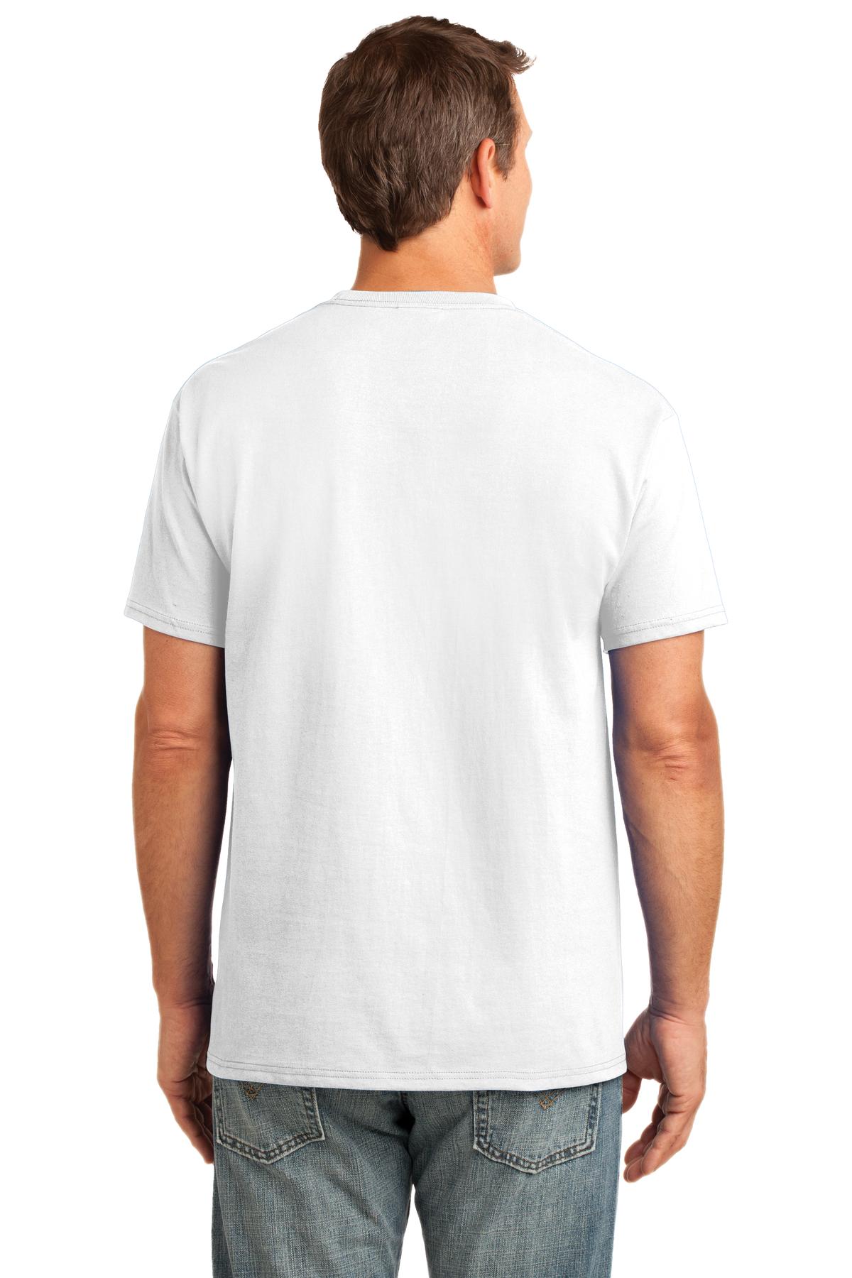 White Port & Company Core Cotton Pocket Tee. PC54P