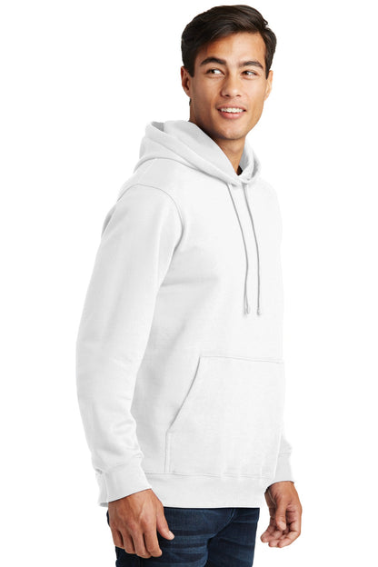 White Port & Company Fan Favorite Fleece Pullover Hooded Sweatshirt. PC850H