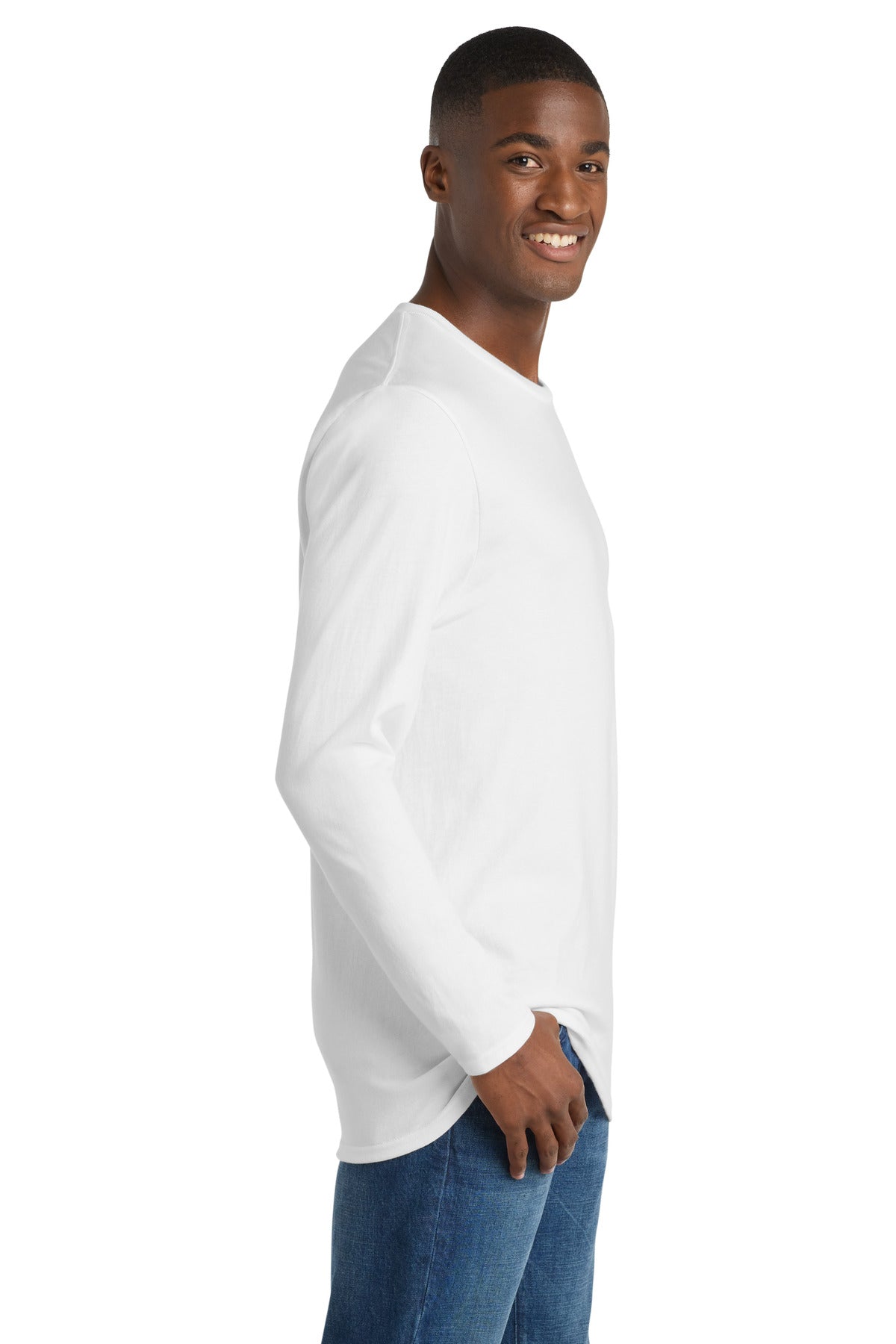 White Port & Company Long Sleeve Bouncer Tee PC600LS