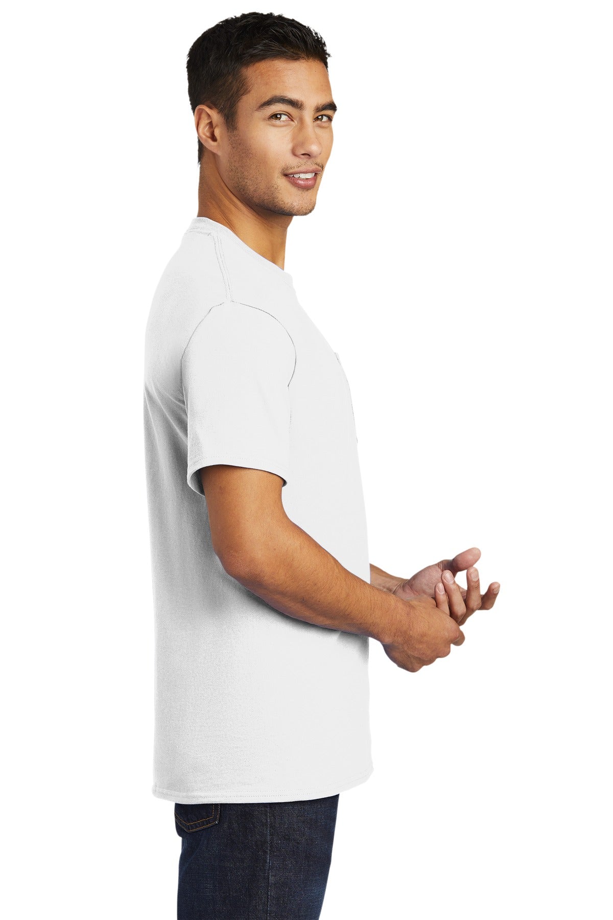 White Port & Company - Tall Essential Pocket Tee. PC61PT