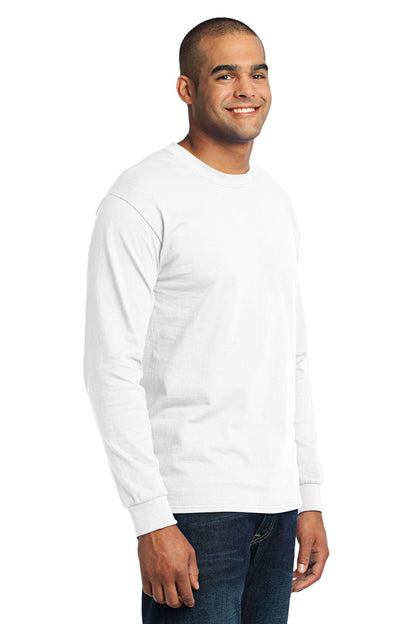 White Port & Company Tall Long Sleeve Core Blend Tee. PC55LST