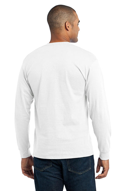 White Port & Company Tall Long Sleeve Core Blend Tee. PC55LST