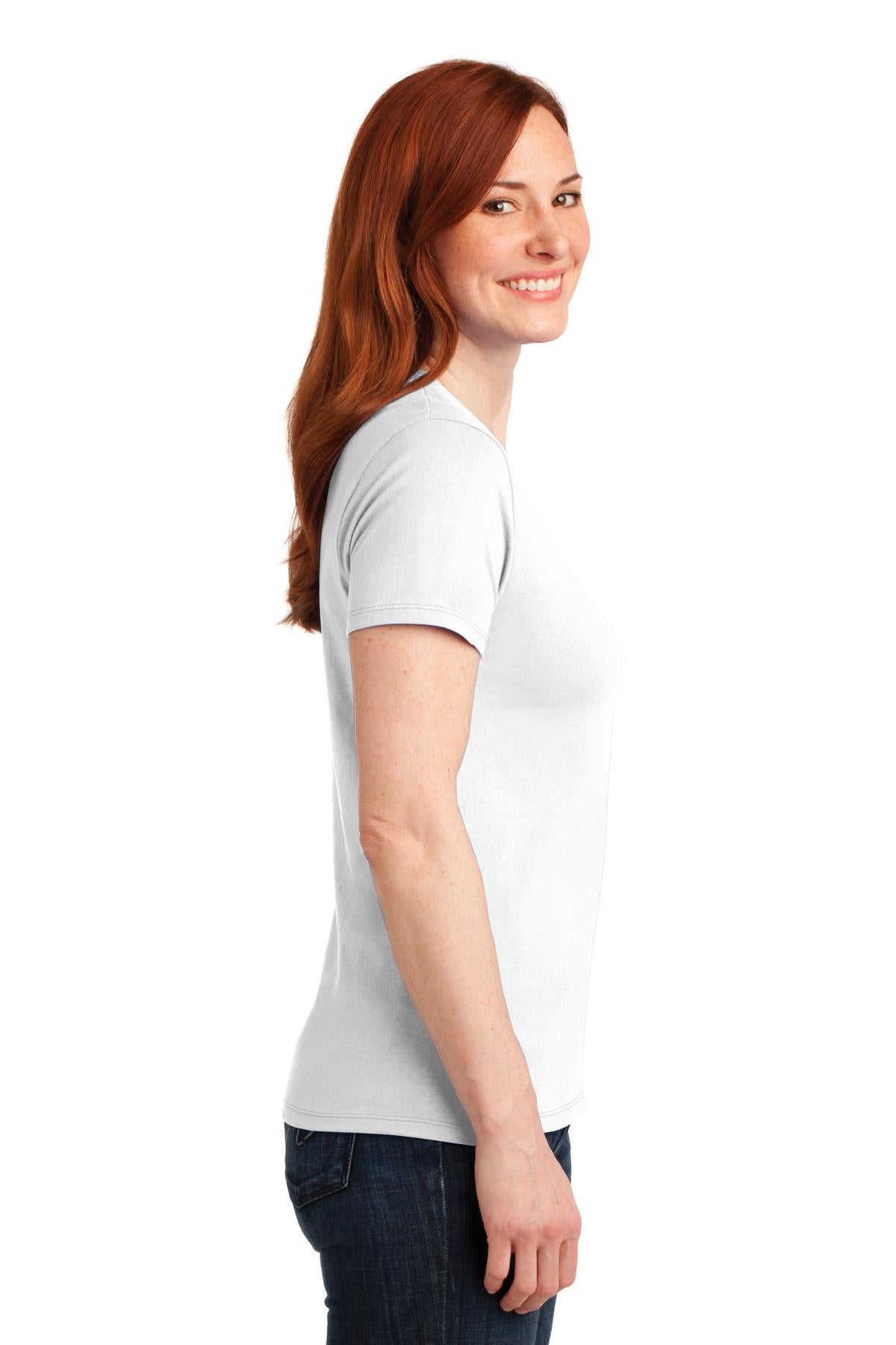 White Port & Company Women's Core Blend Tee. LPC55