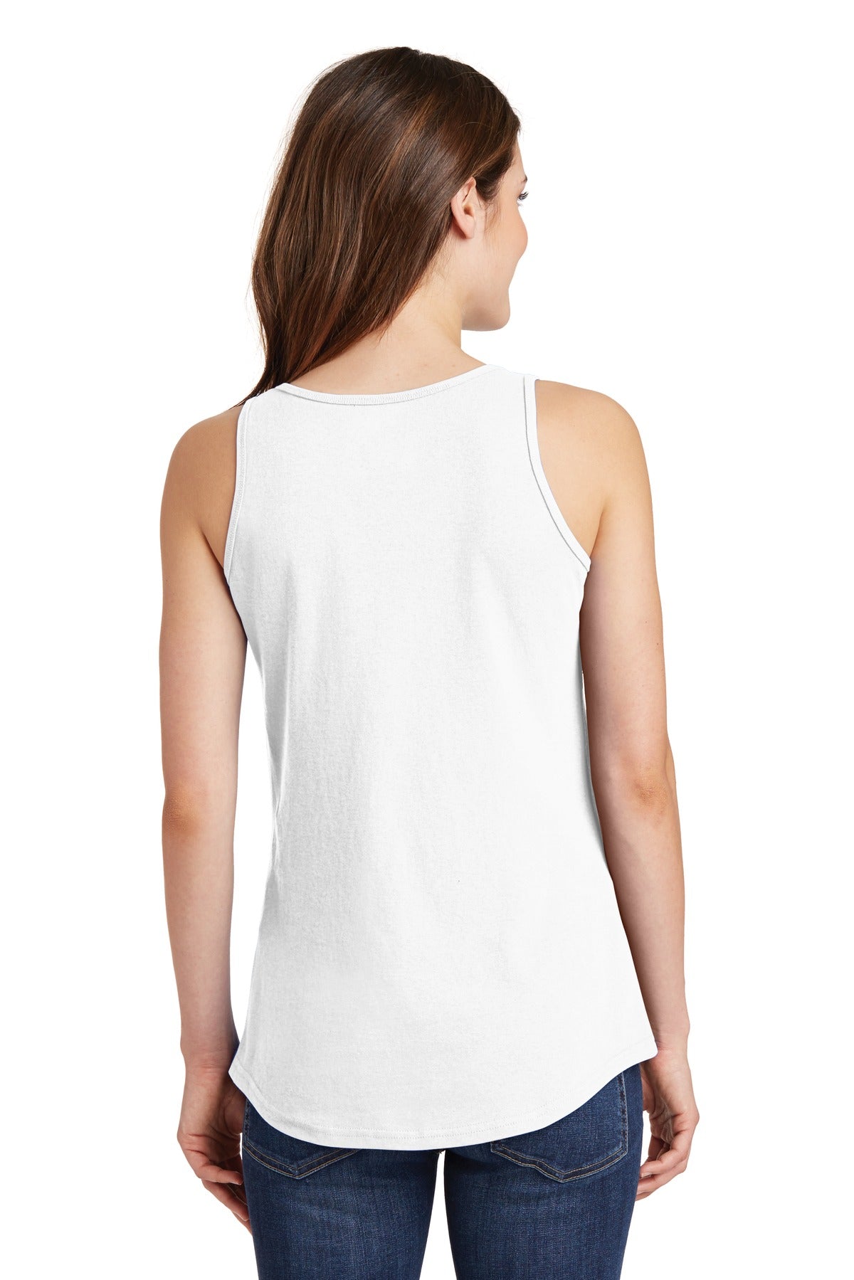 White Port & Company Women's Core Cotton Tank Top. LPC54TT