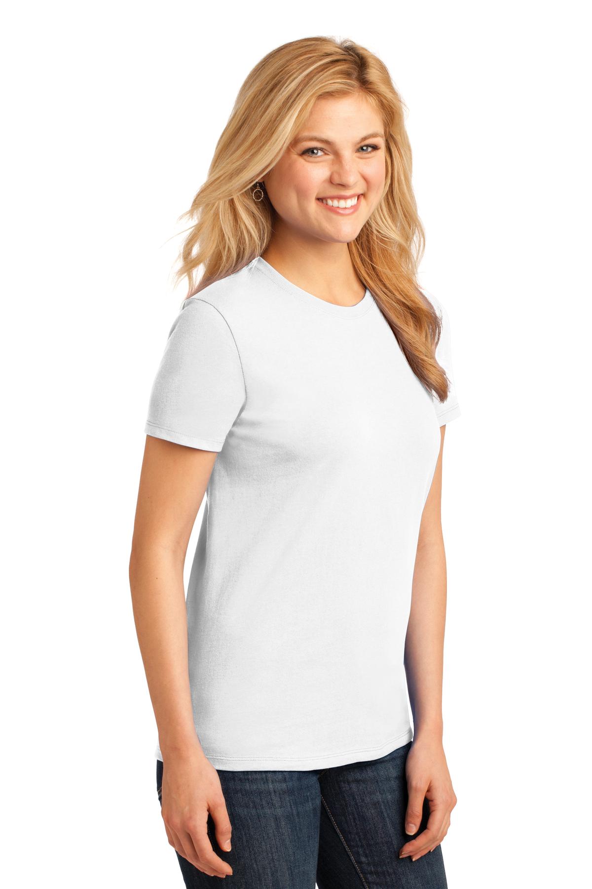White Port & Company Women's Core Cotton Tee. LPC54