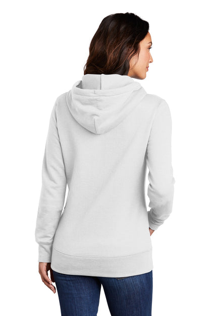White Port & Company Women's Core Fleece Pullover Hooded Sweatshirt LPC78H