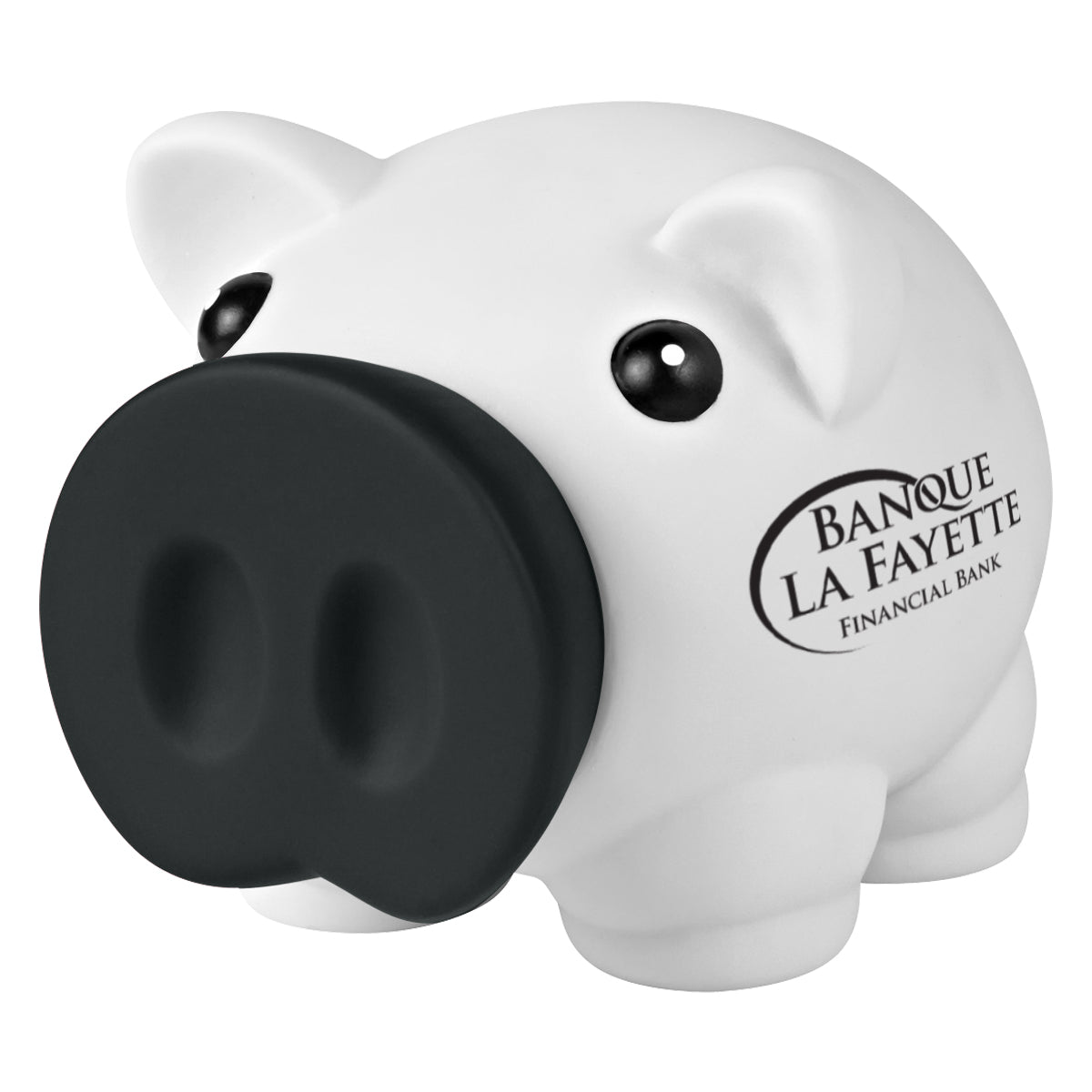 WHITE WITH BLACK Mini Prosperous Piggy Bank  grouped