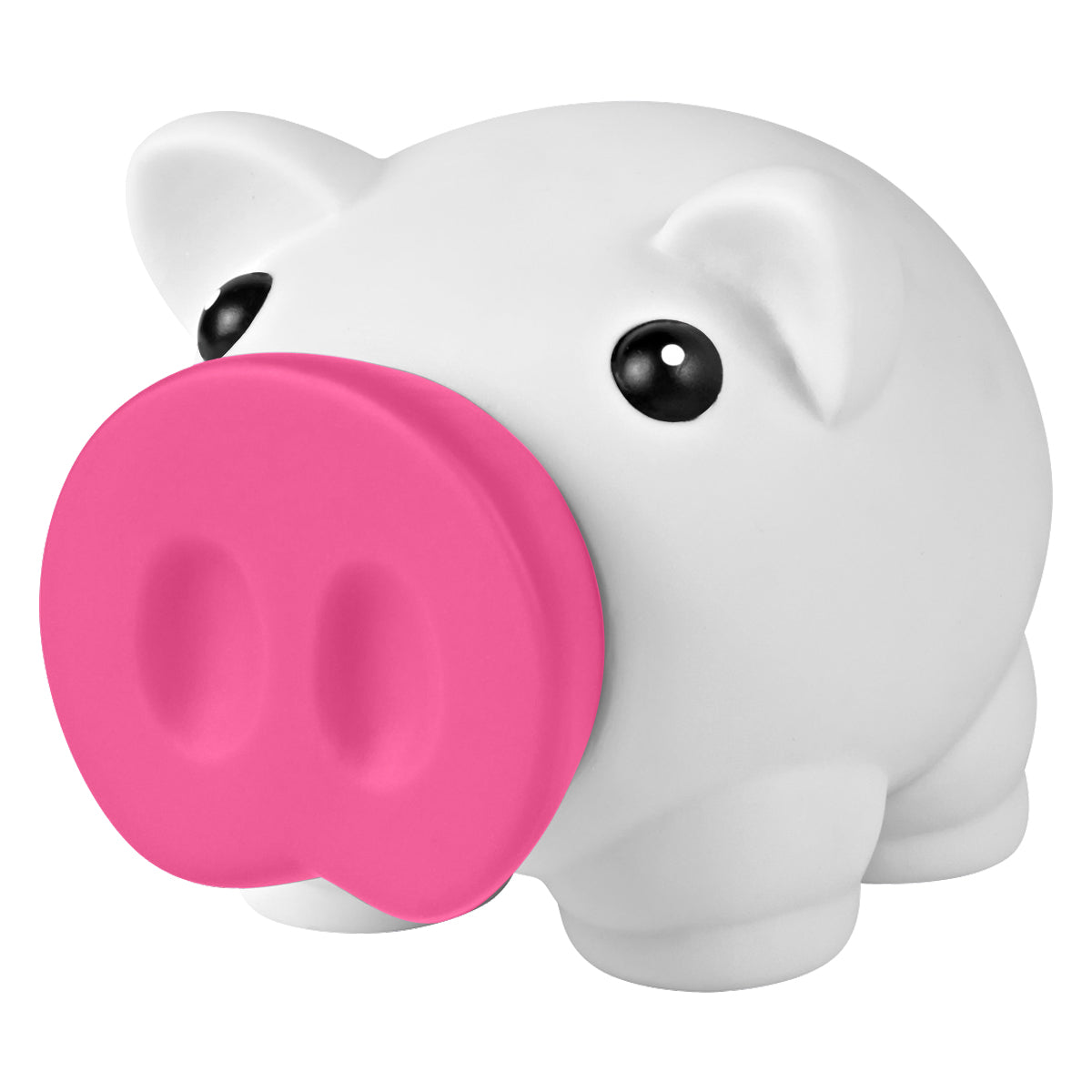 WHITE WITH PINK Mini Prosperous Piggy Bank plain grouped