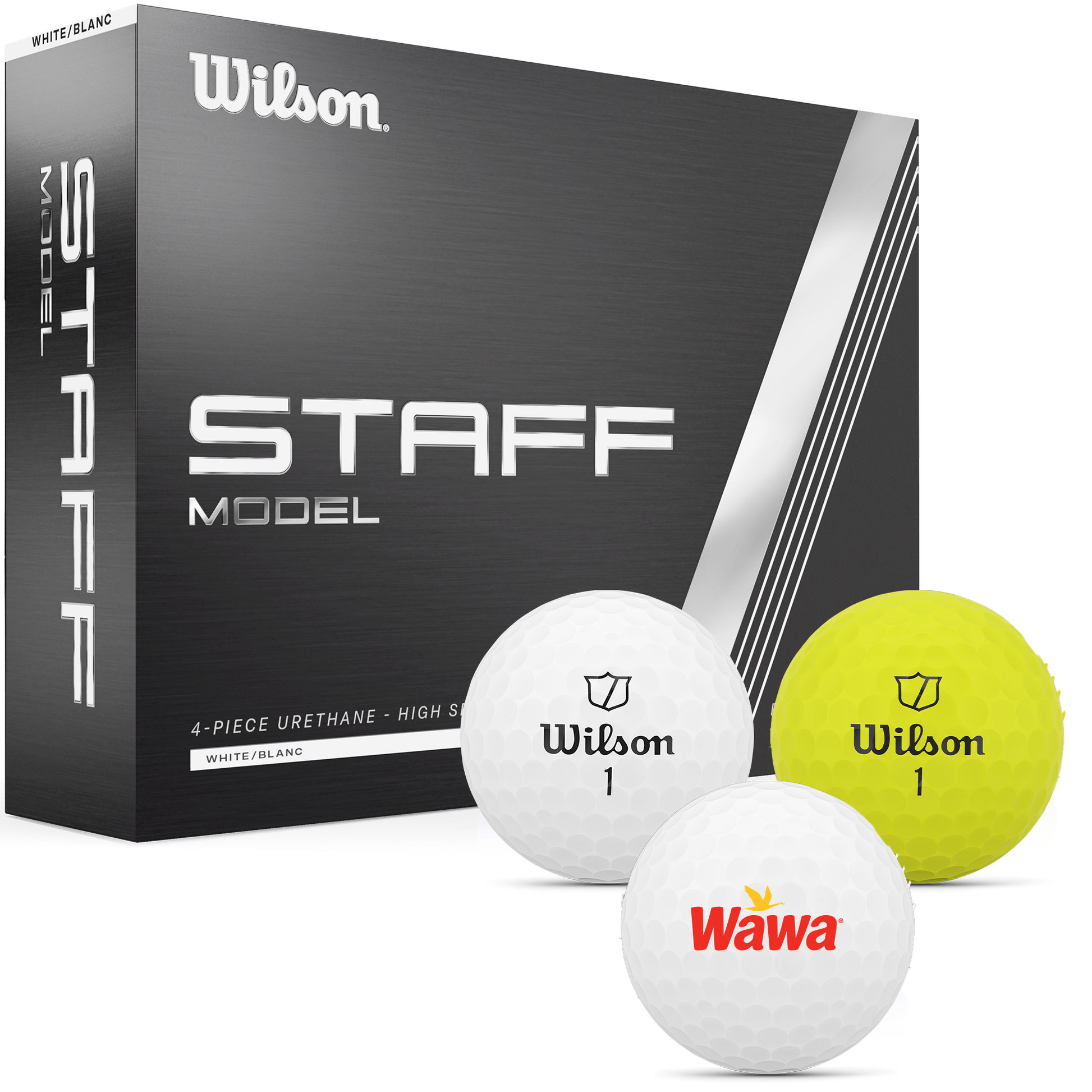 White Wilson Staff Model Golf Ball