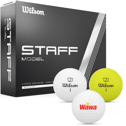 White Wilson Staff Model Golf Ball